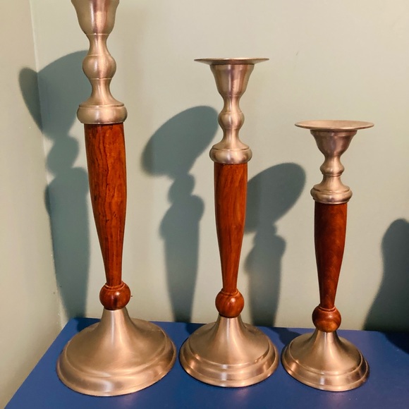 VINTAGE STYLE CANDLE HOLDERS - Picture 1 of 4